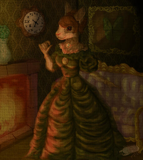 Full Body Rendered Painting + Rendered Background